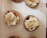 A picture of step 4 of My Pizza style stuffed portobello mushrooms.