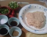 A picture of step 2 of #Chiken_grill_bite_in_Puff #spoon.With#Lentil_Soup.