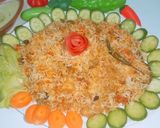 A picture of step 12 of Vegetable Tikka biryani.