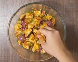 A picture of step 2 of Eggplant curry/ Vangi Bhaaji/ Brinjal curry.