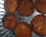 A picture of step 4 of Reshmi kabab burger with orange juice.