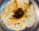 A picture of step 1 of Masala papad.