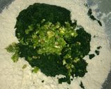 A picture of step 3 of Shyam savera paratha (Palak paneer).