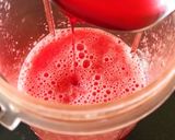 A picture of step 1 of Watermelon Rose cooler.
