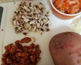 A picture of step 1 of My Chorizo, Tomato & Stuffed Potato 😁.