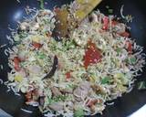 Chilli Sambal Fried Rice with Prawns & Sausages recipe step 5 photo