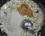 A picture of step 2 of Cabbage and Beans Fry with Dessicated Coconut.