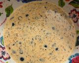 A picture of step 2 of Chicken taco quiche.