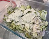 Une image de l'étape 8 de Flan de courgettes au bœuf, oignon de roscoff et romarin.