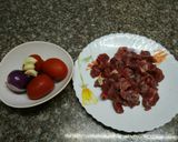 A picture of step 4 of Ugali, Managu(African nightshade) and beef.