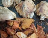 Foto del paso 4 de la receta: Boniatos y Papas rebozados, al horno con pollo (apto hipertensos)