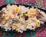 A picture of step 6 of Kerala mix vegetable pulav.