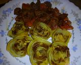 A picture of step 8 of Baked potatoes roses #potatoescontest.