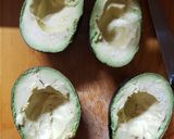A picture of step 2 of Breakfast Avocado.