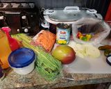 A picture of step 1 of Caribbean Pepper Sauce.