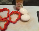 A picture of step 2 of Stuffed pepper rings.