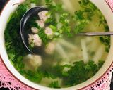 Hình bước làm 3 của món Canh thịt viên (món canh chung cho các loại rau củ)