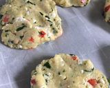 A picture of step 6 of Turkish Savory Pastry with spinach, red pepper and cheese.