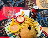 A picture of step 13 of Chicken buffalo burger meal.