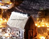 A picture of step 14 of Snow village cake.