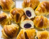 Hình bước làm 11 của món Bánh mì khoai lang tým lịm tìm sym