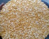 A picture of step 1 of Moong ki daal ki pakodi.