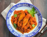 A picture of step 6 of 89. Spicy Fried Tuna with Chili Sauce.