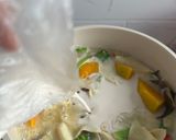 Gambar langkah 4 resipi Masak Lemak Labu, Sawi dan Pucuk Suhun.