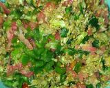 A picture of step 2 of Stuffed besan chhila.