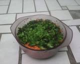 Green cabbage leaves and carrots salad