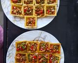 A picture of step 3 of Canapes with sprouted Moong.