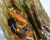 Foto langkah ke 6 dari resep Pepes ikan kembung daun singkong.