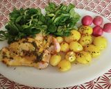 Foto del paso 7 de la receta: Pechuga de pavo fileteada especiada con papas cocidas en la Airfryer o al Horno