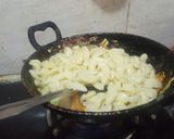 A picture of step 2 of Mix veg macaroni pasta.