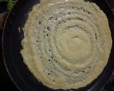 A picture of step 8 of Moong dal chilla.