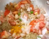 A picture of step 4 of Soya Palak Potato Curry: healthy protein rich curry.