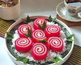 Foto langkah ke 6 dari resep Lapis Singkong Gulung Merah Putih.