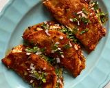 A picture of step 2 of Birria Quesadillas or Quesabirrias.