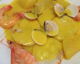 Foto del paso 9 de la receta Medallones de merluza al vino con langostinos Monsieur Cuisine