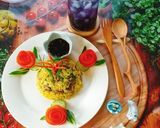 Hình bước làm 8 của món Cơm chiên dưa bò