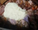 A picture of step 2 of Palak gosht.