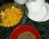 A picture of step 4 of Orange thandai.