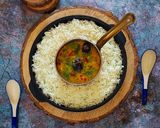 A picture of step 4 of Khatti-Mithi Dal.