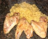 Foto del paso 6 de la receta: Alitas de pollo con arroz y azafrán al horno!!🍽🤤