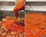 Hình bước làm 5 của món Spaghetti bí ngòi và gà tây viên