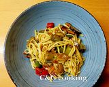 Φωτογραφία βήματος 15 της συνταγής Yaki Udon Stir Fry με λαχανικά και μπέικον C&G