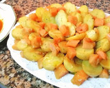 Foto del paso 6 de la receta: Sashimi de salmón fresco, con patatas cocidas y langostinos