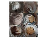 A picture of step 1 of Decadent chocolate cake with cheesy waffer and caramelized fig.