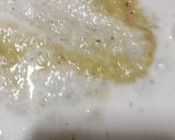 A picture of step 3 of Tavsole (cucumber dosa) and Naral ras (coconut milk sweet).