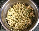 A picture of step 1 of Moong chilka dal tacos.
